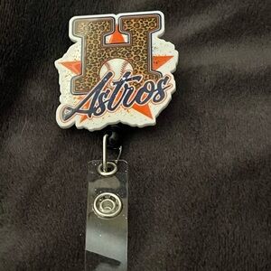 Astros Leopard Print Badge Reel
